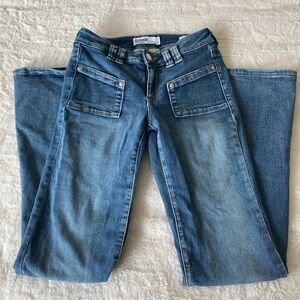 Garage low rise flare jeans